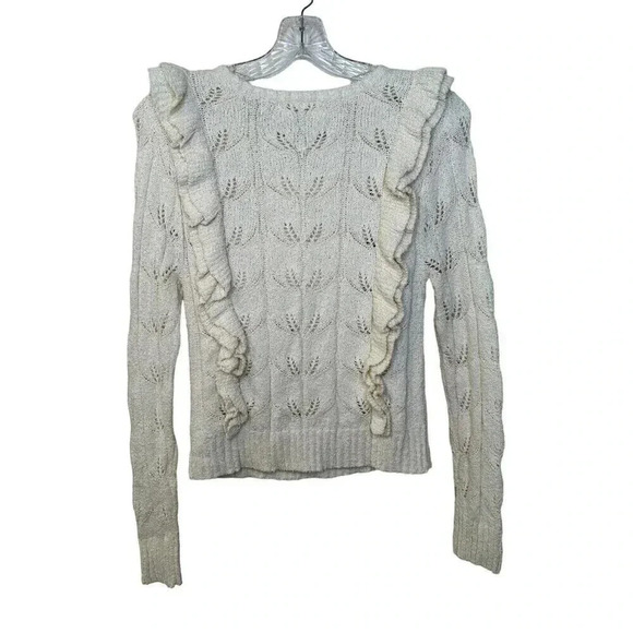 Loveshackfancy Kennie Sweater In Cream Size XS NWT Love Shack Fancy 100% Cotton - Picture 5 of 8